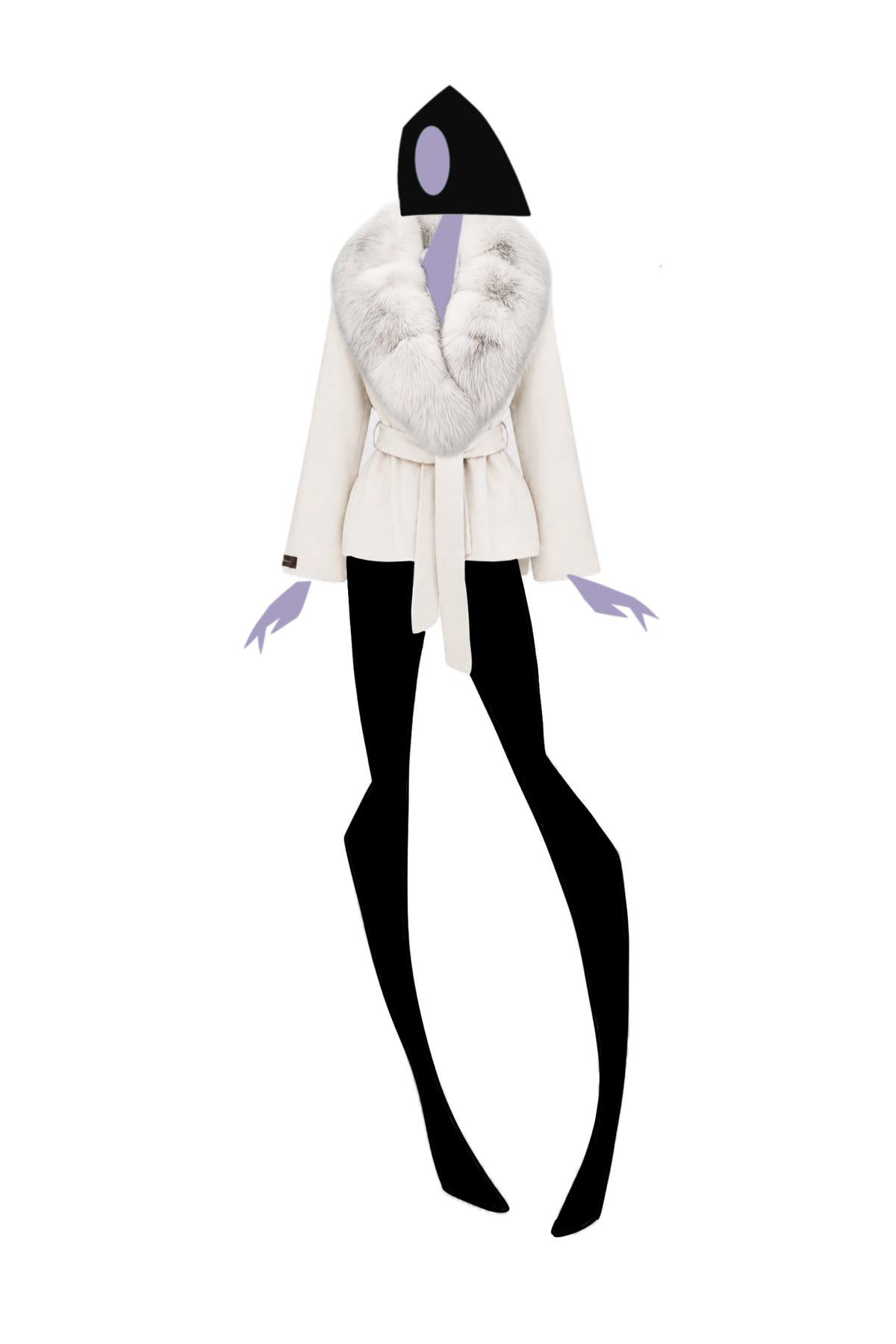 The Alessia Fur Cashmono™ - Bianco