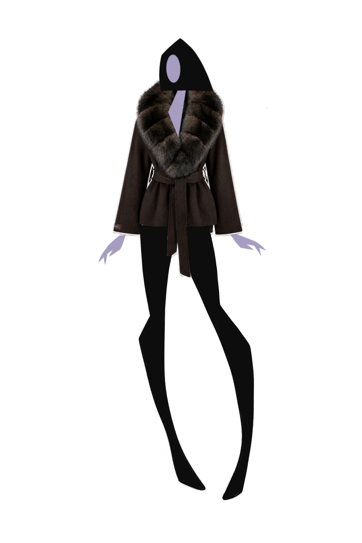 The Alessia Fur Cashmono™ - Espresso