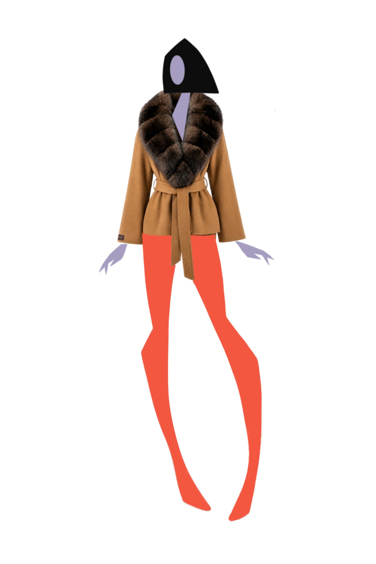 The Alessia Fur Cashmono™ - Camel