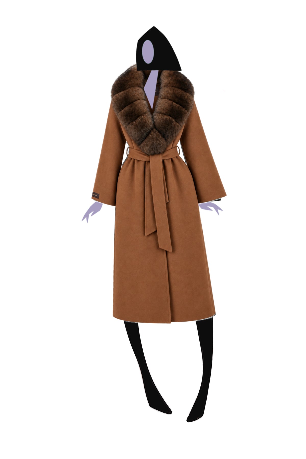 The Alessia Long Fur Cashmono™ - Camel