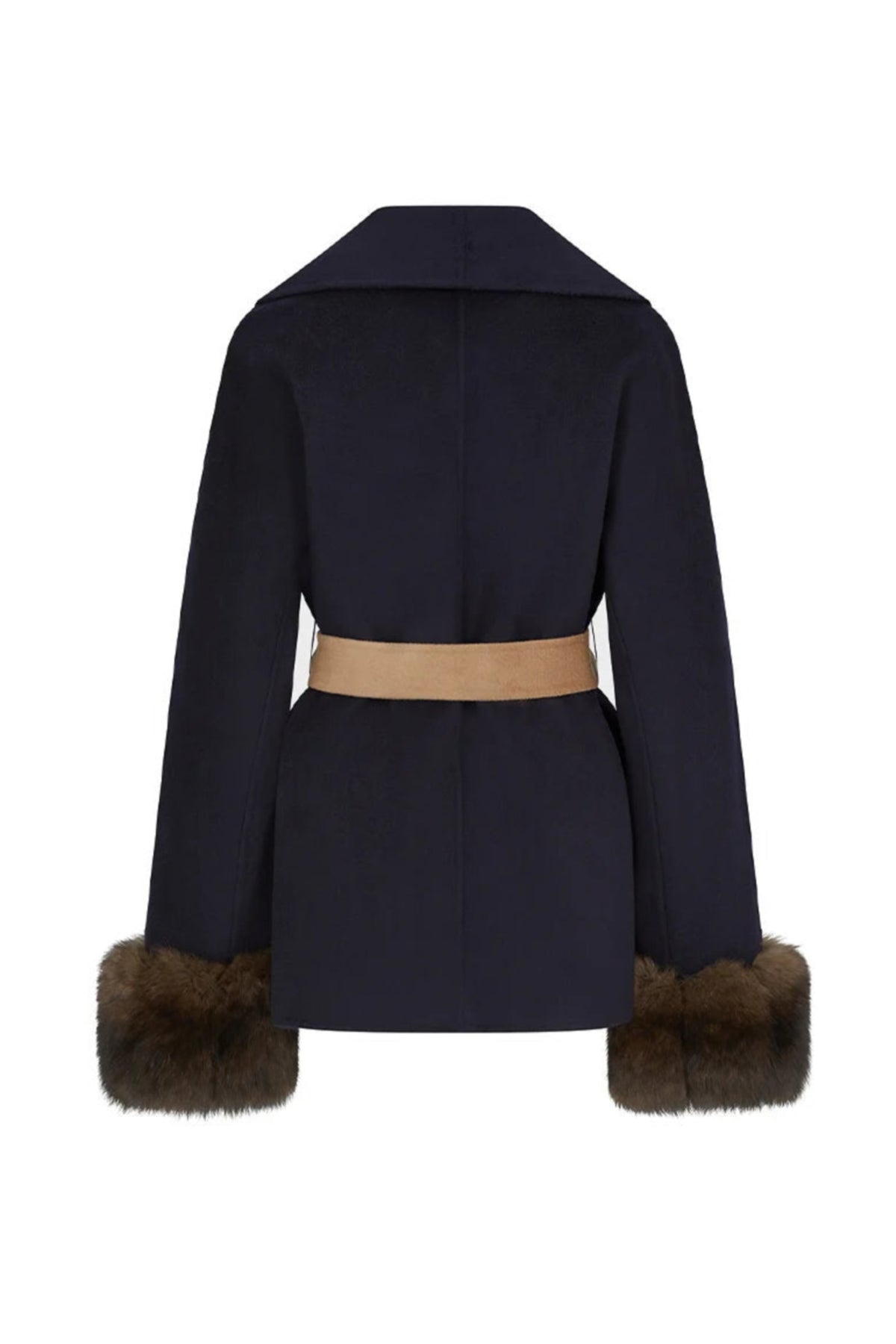 The Celastina Fur Cashmono™ - Navy & Camel